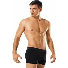 Tutku Erkek Elastan 6 Adet Boxer Siyah-Siyah-M