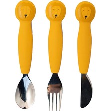 Trixie Mrs. Lion Silikon Çatal Kaşık ve Bıçak Seti