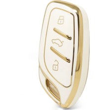 Barkas Elektronik Mg Hs Gt Zs Ev Zx Mg5 Mg6 Roewe Rx3 Rx5 I5 Erx5 I6 I5 Nano Anahtar Kılıfı Beyaz Gold Renk