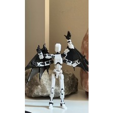 Moifugyia Lucky 13 Aksiyon Figürü Robot Oyuncak 13CM Dört Kollu Lucky 13 ve Yarasa Kanat Seti