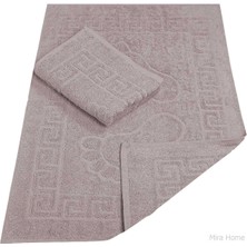 Mira Home 2 Li Banyo Ayak Havlusu %100 Pamuk 50X70 cm Menesch Mürdüm
