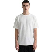 Trender O Yaka Amerikan Pike Erkek T-Shirt 2387 Ekru