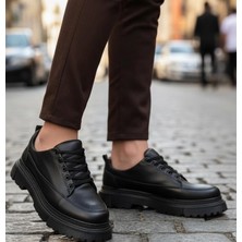 Biçomi  Kömür Cilt Günlük Erkek Ayakkabı