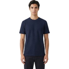 Trender Likralı Petek Süprem Erkek T-Shirt 2639 Indigo