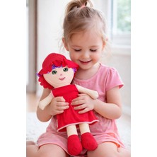 Akar Kız Oyuncak Bebek Elbiseli Oyuncak Bez Bebek 60 cm Büyük Bez Bebek Özel Yapım Premiuom Bebek