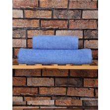 Mira Home 2 Parça %100 Pamuklu Soft Lüx Banyo Havlu Seti Mavi
