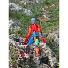 Moifugyia Lucky 13 Aksiyon Figürü Robot Oyuncak 13CM - Özel Rastgele Renkli Yamalı Rainbow