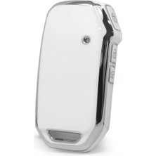 Barkas Elektronik Kia Sportage Soul Sorento Ceed Niro Smart Nano Anahtar Kılıfı Beyaz Gümüş