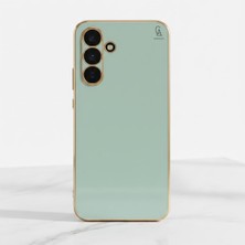 Wowacs Samsung Galaxy A17 Uyumlu Kılıf Kenarları Parlak Altın Renkli Kamera Korumalı Soft Tasarım Kılıf