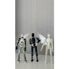 Moifugyia Lucky 13 Aksiyon Figürü Robot Oyuncak 13CM Üçlü Şeffaf Figür ve Şeffaf Yarasa Kanat Seti