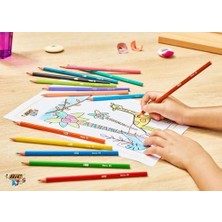 Bıc Kids Tropicolors Kuru Boya Kalemi 24 Renk, Kıymık Oluşturmaz, Ağaç Kesilmeden Üretilmiştir, Çiğnemeye Dayanıklı