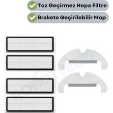 robotyedek Dreame D10 Plus Gen 2 (RLD32GD) Uyumlu Yedek Hepa Filtre ve Mop-6 Parça