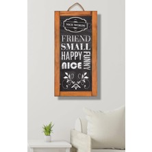 Tuvalcim Kırtasiye Dekoratif Ev Dekorasyon Ahşap Yazı Tahtası Kara Tahta Duvar Süsü Duvar Dekoru 60X30 cm