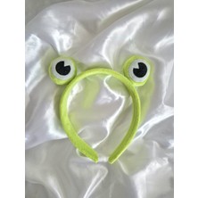 eklektis Yeşil Kurbik Figürlü Sevimli Taç , Kurbağa Gözü Figürü Taç