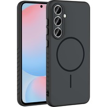 Alan Tech Galaxy S24 Fe Kılıf M-Safe Şarj Özellikli Zore Tea Kapak - Siyah