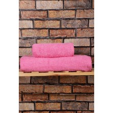 Mira Home 2 Parça %100 Pamuklu Soft Lüx Banyo Havlu Seti Pembe