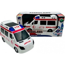 Mavi Su Dünyası Pilli Işıklı Ambulans