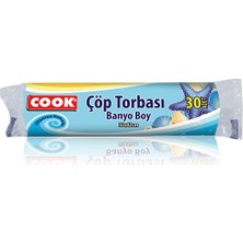 Cook Çöp Torbası Banyo Boy Okyanus Kokulu 30'lu