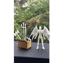 Moifugyia Lucky 13 Aksiyon Figürü Robot Oyuncak 13CM Şeffaf Lucky 13 Yarasa Kanat ve Aksesuar Seti