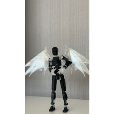 Moifugyia Lucky 13 Aksiyon Figürü Robot Oyuncak 13CM Siyah Şeffaf ve Şeffaf Yarasa Kanat Seti