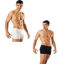 Tutku Erkek Renkli Likralı Elastan Boxer Karışık Renk 5 Li-Siyah, Beyaz, Gri-S