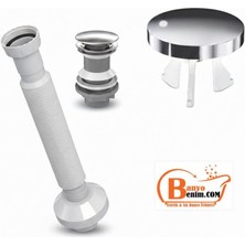 İz Yapı Iz Yapı Felix Pop Up Sifon Taşma Delikli Paslanmaz + Lavabo Su Taşma Yüzüğü