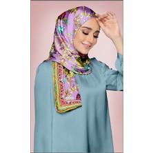 Kızca Vual İpek Eşarp Çiçekli