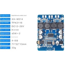 Alfas XH-M314 Bluetooth Stereo Amplifikatör | Dijital Güç, 12–28 V, Kablosuz Ses Sistemi Uyumlu