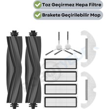 robotyedek Dreame D10 Plus Gen 2 (RLD32GD) Uyumlu Yedek Kauçuk Fırça Hepa Filtre Mop Seti-10 Parça