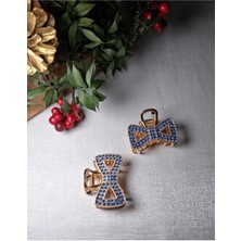 Twinroots Metal Mavi Taşlı 2 Li Mandal Toka