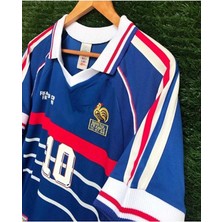 Alaturka Mix 98 Dünya Kupası Fransa Milli Takımı Zinedine Zidane Nostalji Forması (Blue)  T-Shirt