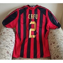 Alaturka Mix Milan 2006 Cafu 2 Efsane Kadro Kırmızı Siyah Kısa Kol Yetişkin Taraftar Forması