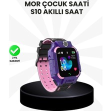Epilons S10 Akıllı Çocuk Saati Mor Model Çift Yönlü Konuşma Ve Sos Fonksiyonu