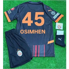 Alaturka Mix *g*a*l*a*t*a*s*a*r**a*y* 24/25 O*s*i*m*h*e*n* 45 Alternatif Siyah Deplasman Forması Maske Hediyelı