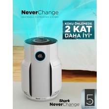 Shark Neverchange5 60M² Etkili 5 Yıl Filtre Ömürlü Akıllı Kirlilik Sensörü ve Koku Giderici Teknolojili Hepa Filtreli Standart Hava Temizleyici