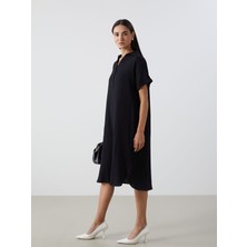 Lc Waikiki Yeni Sezon Gömlek Yaka Oversize Müslin Elbise