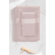 Mira Home 2 Parça Battal Lüks Premium Banyo Spa Havlu Takımı 90X170 cm Pudra
