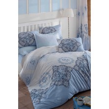 Mira Home Çift Kişilik Ranforce Nevresim Takımı %100 Pamuklu Şimal Mavi