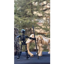 Moifugyia Iskelet Asker Aksiyon Figürü 9cm Iskelet Fil ve Aksesuar Paketi Seti Siyah