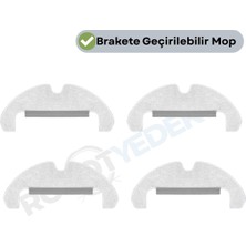 robotyedek Dreame D10 Plus Gen 2 (RLD32GD) Uyumlu Mikrofiber Mop Bez 4 Adet