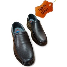 Magic Shoes Erkek Iç ve Dışı Hakiki Deri Ultra Rahat Ortopedik Tabanlı Mevsimlik Siyah Günlük Baba Ayakkabısı