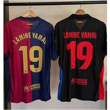 Alaturka Mix Barcelona 24/25 Lamine Yamal Ikili Iç Saha Bordo Deplasman Siyah Yetişkin Kısakol Forması