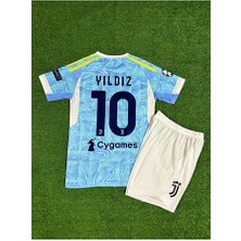 Alaturka Mix Juventus 2025/26 Yeni Sezon Kenan Yıldız Deplasman Çocuk Forması (Mavi) 4 Lü Set