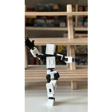 Moifugyia Mini 13 Aksiyon Figürü Robot Oyuncak 8cm Beyaz