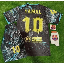 Alaturka Mix Barcelona 2026 #10 Lamine Yamal Dragon Baskılı Çocuk Forması 4 Lü Set
