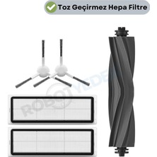 robotyedek Dreame D10 Plus Gen 2 (RLD32GD) Uyumlu Yedek Mopsuz Kauçuk Fırça Hepa Filtre Seti-5 Parça