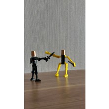 Moifugyia Pil Robot Figürü - Sarı ve Siyah Renk(Piller Dahil Değildir!) Ikili Set