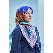 Lacivert Mürdüm Loryan Scarf Diamond Della Eşarp