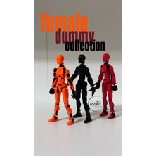 Moifugyia Lucky 13 Oynar Eklemli Kadın Robot Figür Oyuncak - Üçlü Set (Turuncu, Kırmızı, Siyah Kadın Lucky 13)