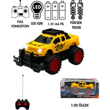 Giffy Oyuncak 1:20 Uzaktan Kumandalı Pilli Full Fonksiyon Işıklı Drift Atabilen Offroad Yüksek Teker Araba Jeeep